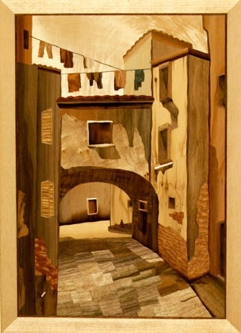 Marquetry picture by Zoltán Vargay marquetry picture